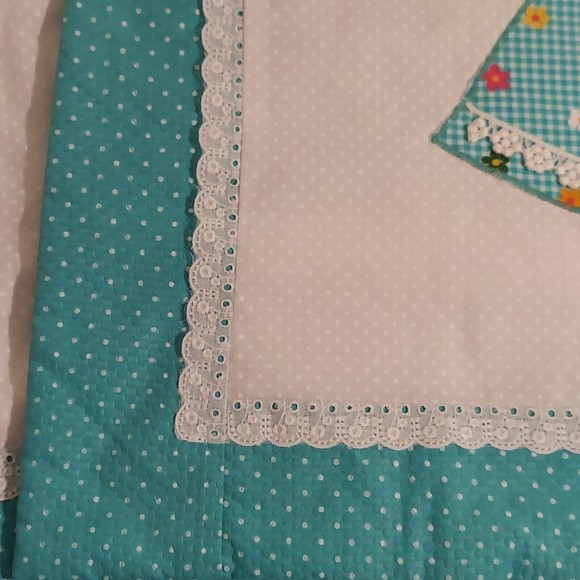 Set Of 2 Sunbonnet Sue Sam Pillow Covers Green White Pink Orange Brown 17 x 17 - Picture 15 of 16